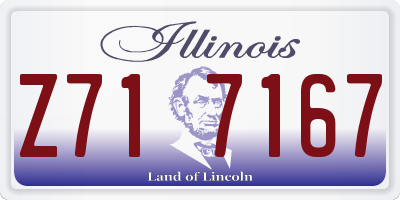 IL license plate Z717167