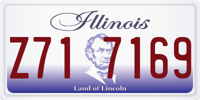 IL license plate Z717169
