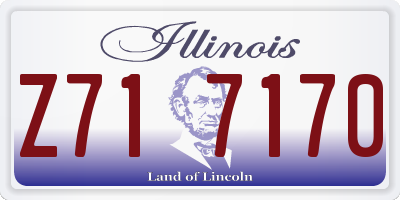 IL license plate Z717170