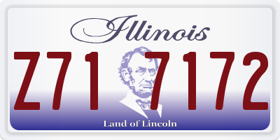 IL license plate Z717172