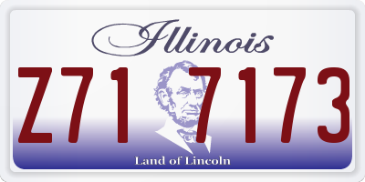 IL license plate Z717173