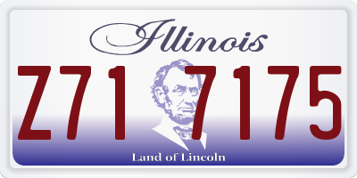 IL license plate Z717175