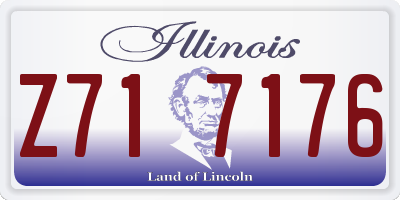 IL license plate Z717176