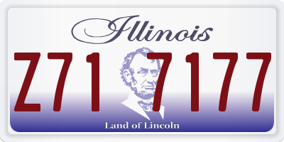 IL license plate Z717177
