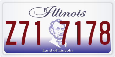 IL license plate Z717178