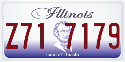 IL license plate Z717179