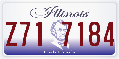 IL license plate Z717184