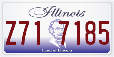 IL license plate Z717185