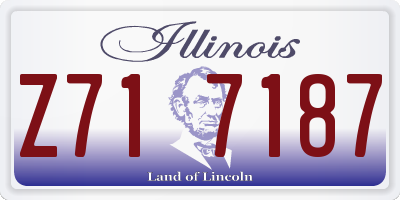 IL license plate Z717187