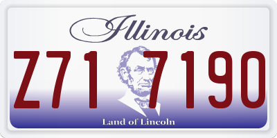 IL license plate Z717190