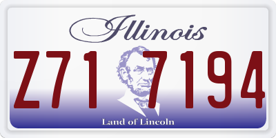 IL license plate Z717194