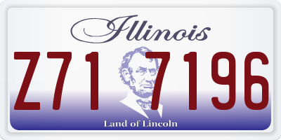 IL license plate Z717196