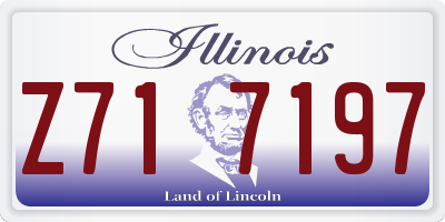 IL license plate Z717197