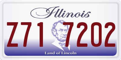 IL license plate Z717202