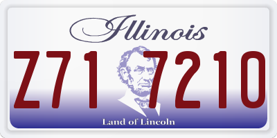 IL license plate Z717210