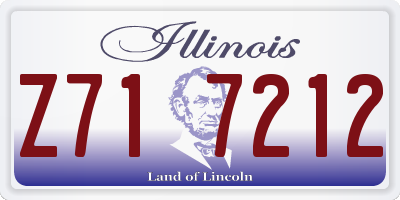 IL license plate Z717212