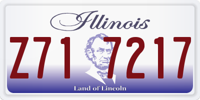 IL license plate Z717217