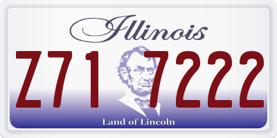 IL license plate Z717222