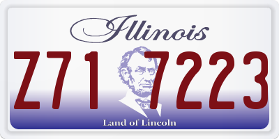 IL license plate Z717223