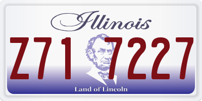IL license plate Z717227