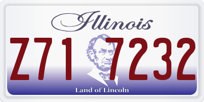 IL license plate Z717232