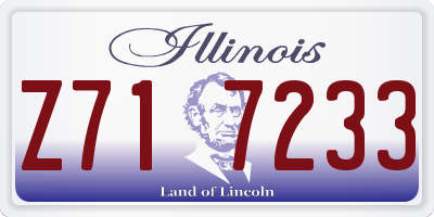 IL license plate Z717233
