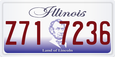 IL license plate Z717236