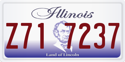 IL license plate Z717237