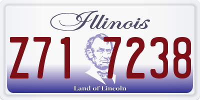 IL license plate Z717238