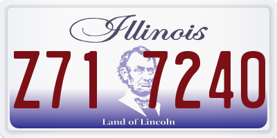 IL license plate Z717240