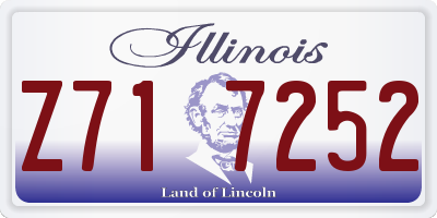 IL license plate Z717252