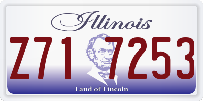 IL license plate Z717253
