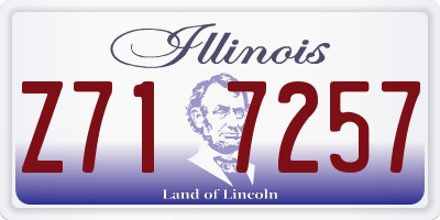 IL license plate Z717257