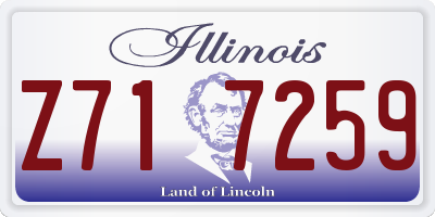 IL license plate Z717259