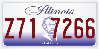 IL license plate Z717266