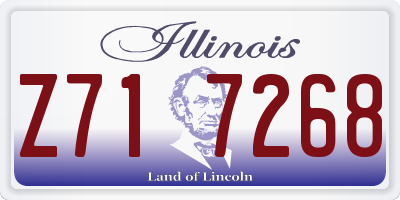 IL license plate Z717268