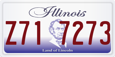 IL license plate Z717273