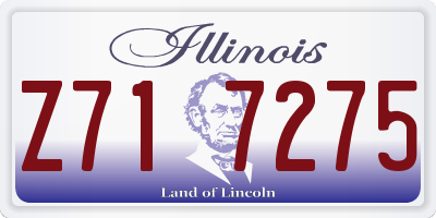 IL license plate Z717275