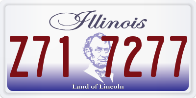 IL license plate Z717277