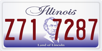 IL license plate Z717287