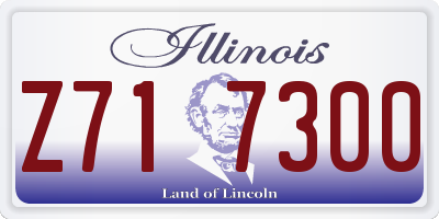IL license plate Z717300