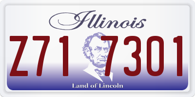 IL license plate Z717301