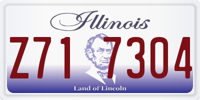 IL license plate Z717304