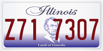 IL license plate Z717307