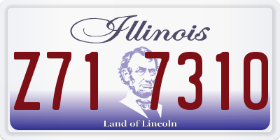 IL license plate Z717310