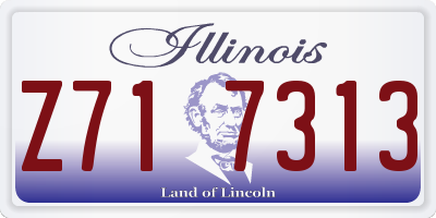 IL license plate Z717313