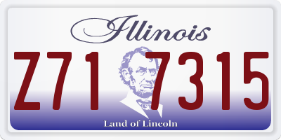IL license plate Z717315