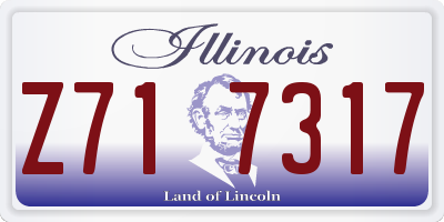 IL license plate Z717317