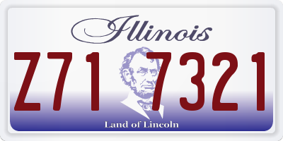 IL license plate Z717321