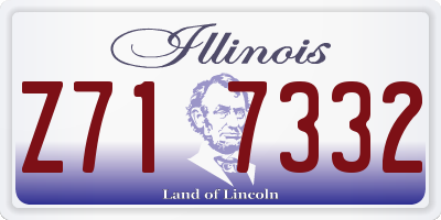 IL license plate Z717332
